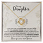 To My Daughter - Love Knot Necklace