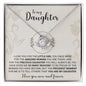 To My Daughter - Love Knot Necklace